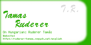 tamas ruderer business card